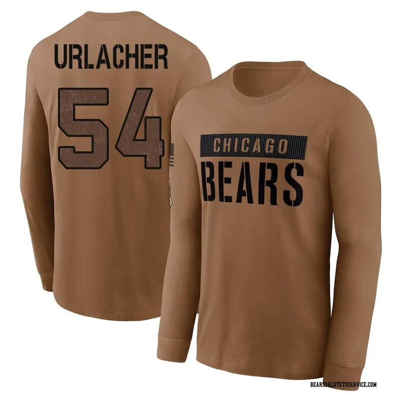 Men's Brian Urlacher Chicago Bears Brown 2023 Salute To Service Long Sleeve T-Shirt