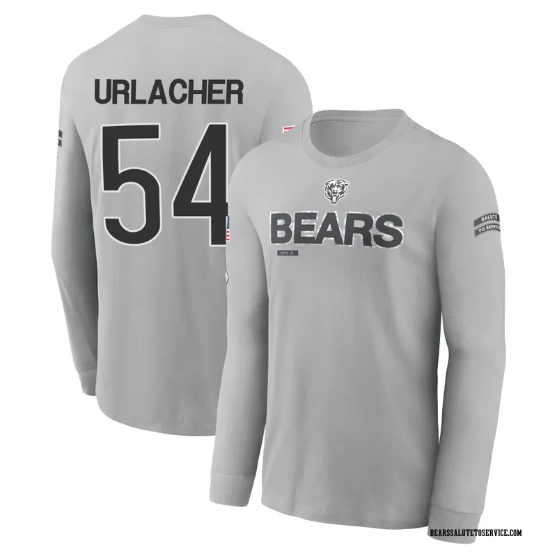 Men's Brian Urlacher Chicago Bears Gray 2024 Salute to Service Long Sleeve T-Shirt