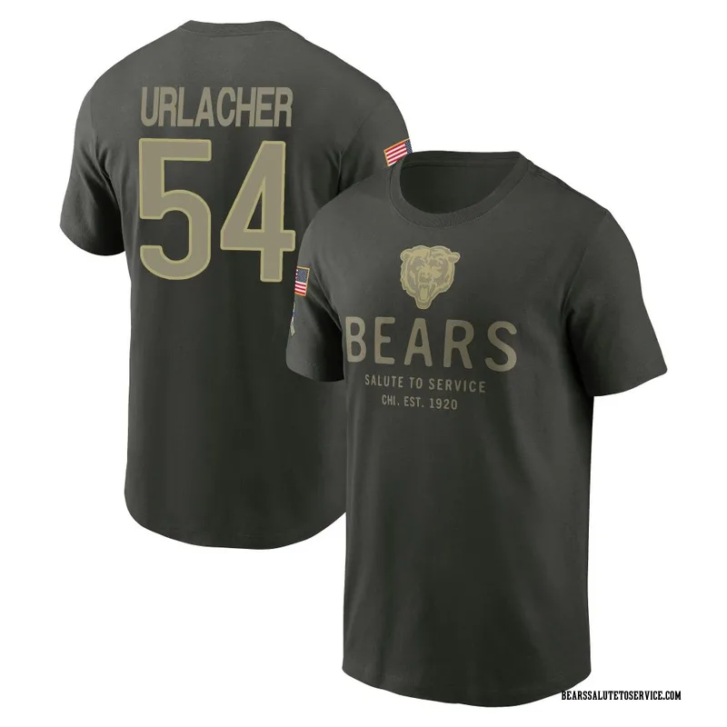 Men's Brian Urlacher Chicago Bears Green Forest/ 2025 Salute to Service Sideline Primary Edge T-Shirt
