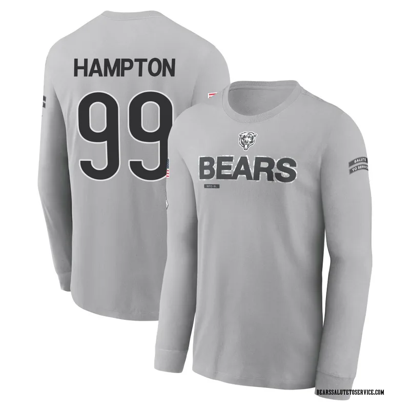 Men's Dan Hampton Chicago Bears Gray 2024 Salute to Service Long Sleeve T-Shirt