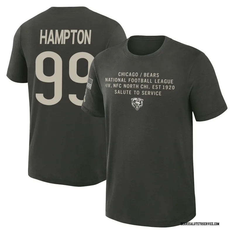 Men's Dan Hampton Chicago Bears Green Dark/ 2025 Salute to Service Sideline Slub T-Shirt