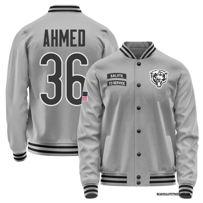 Men's Salvon Ahmed Chicago Bears Gray Salute to Service Performance Jacket