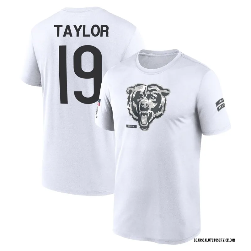 Men's Tory Taylor Chicago Bears Legend White 2024 Salute to Service Performance T-Shirt
