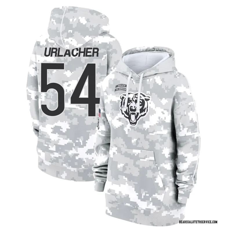 Women's Brian Urlacher Chicago Bears Camo Arctic 2024 Salute to Service Club Fleece Pullover Hoodie
