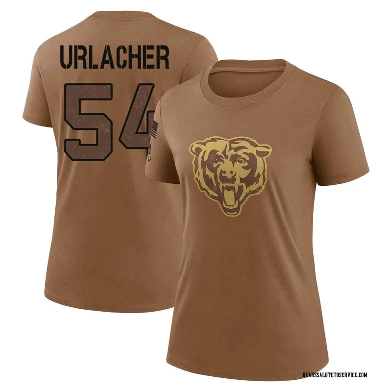 Women's Brian Urlacher Chicago Bears Legend Brown 2023 Salute To Service Performance T-Shirt
