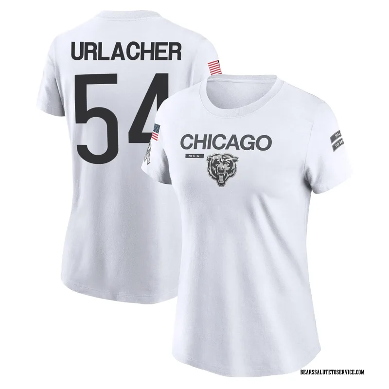 Women's Brian Urlacher Chicago Bears Legend White 2024 Salute to Service Performance T-Shirt