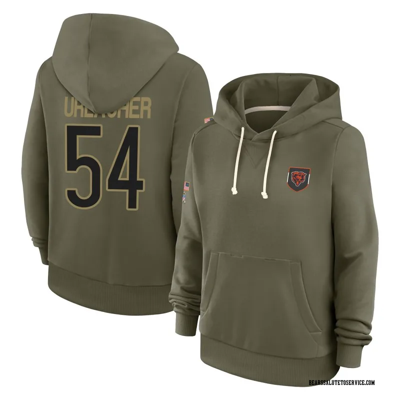 Women's Brian Urlacher Chicago Bears Olive 2025 Salute to Service Hoodie