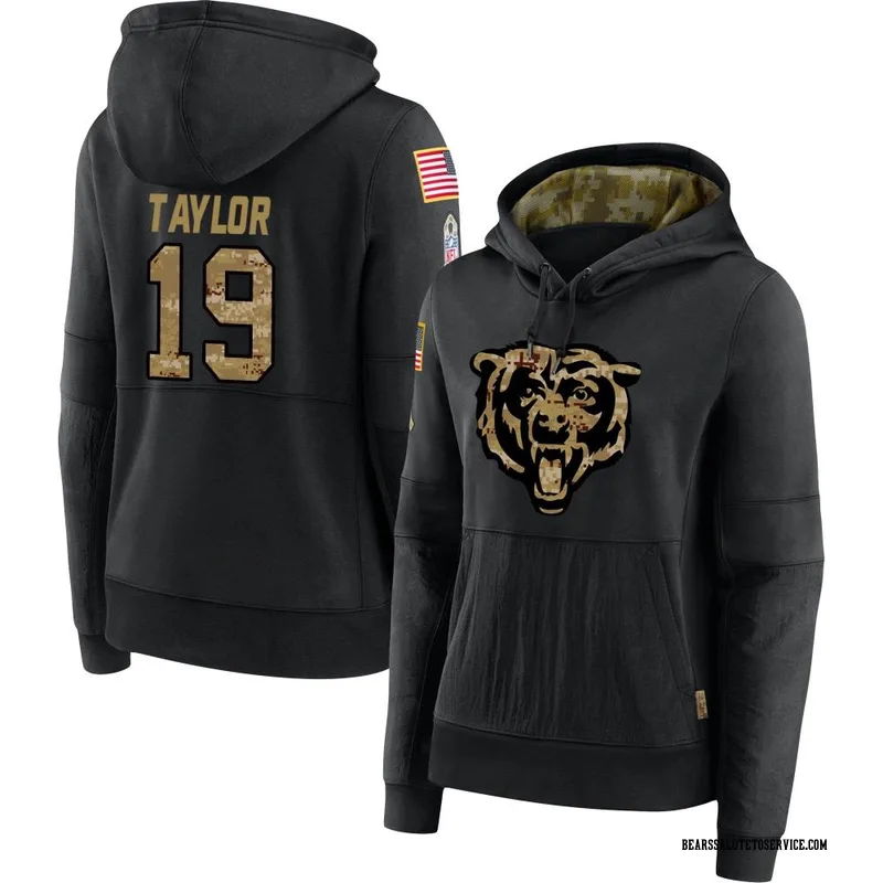 Women's Tory Taylor Chicago Bears Black 2020 Salute to Service Sideline Performance Pullover Hoodie