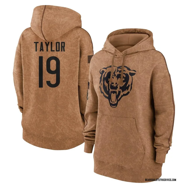 Women's Tory Taylor Chicago Bears Brown 2023 Salute To Service Pullover Hoodie