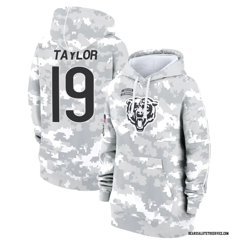 Women's Tory Taylor Chicago Bears Camo Arctic 2024 Salute to Service Club Fleece Pullover Hoodie