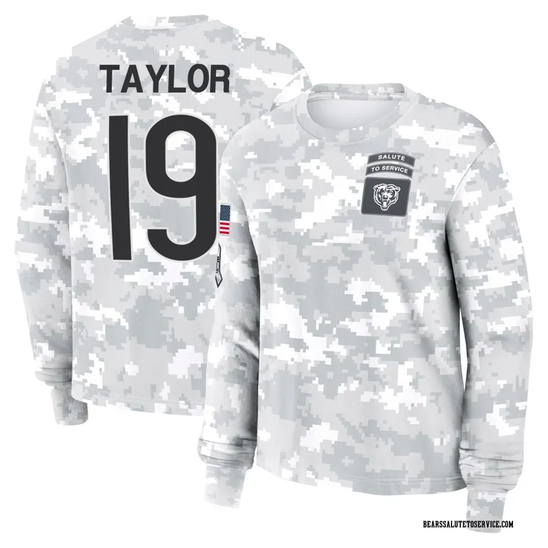 Women's Tory Taylor Chicago Bears Camo Arctic 2024 Salute to Service Long Sleeve T-Shirt
