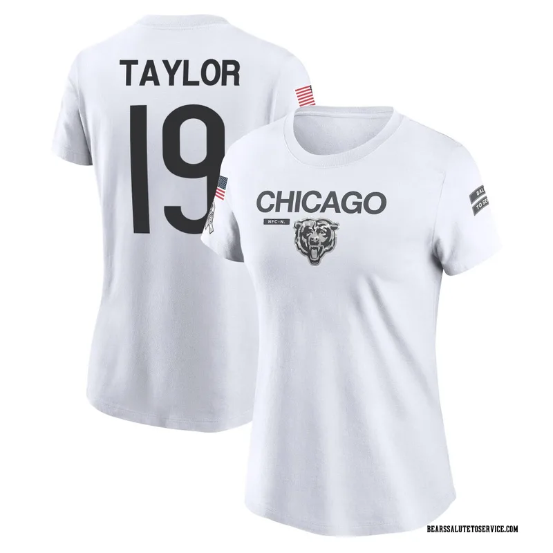 Women's Tory Taylor Chicago Bears Legend White 2024 Salute to Service Performance T-Shirt