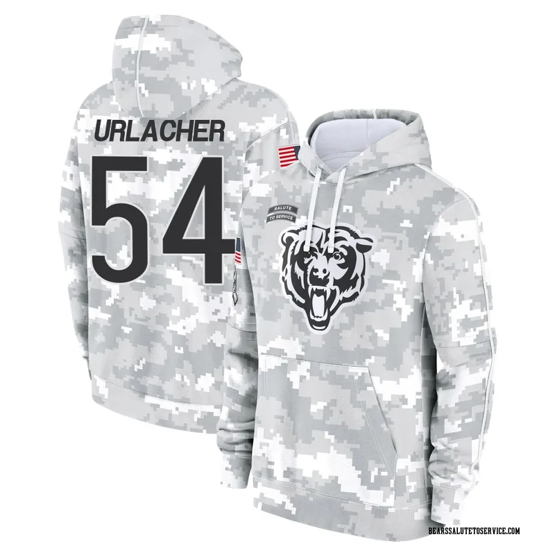 Youth Brian Urlacher Chicago Bears Camo Arctic 2024 Salute to Service Club Fleece Pullover Hoodie