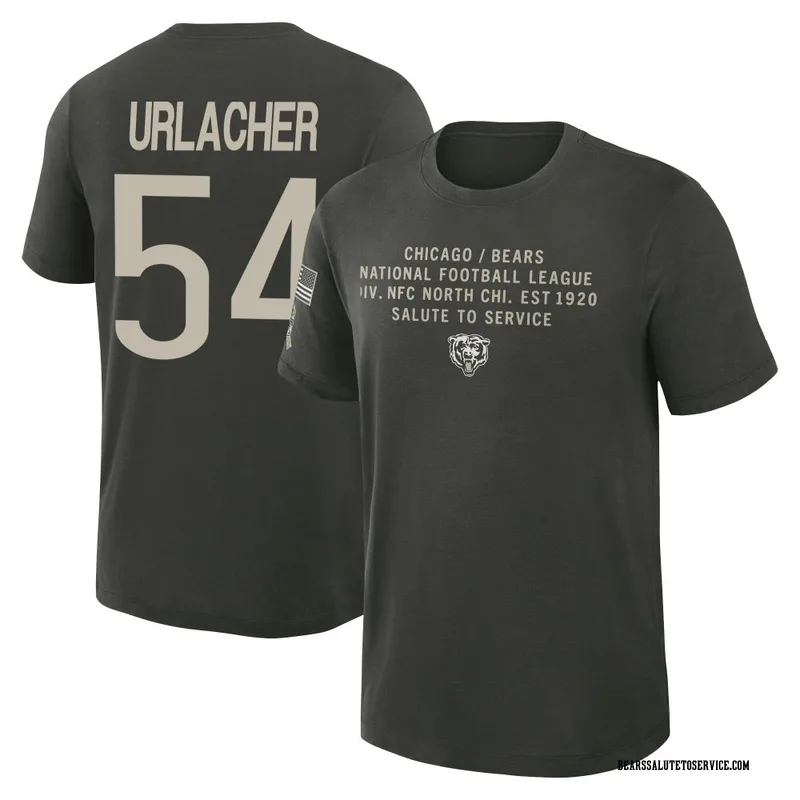 Youth Brian Urlacher Chicago Bears Green Dark/ 2025 Salute to Service Sideline Slub T-Shirt