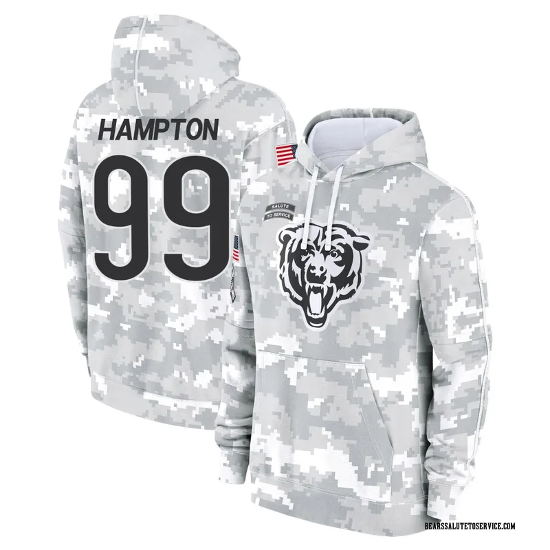 Youth Dan Hampton Chicago Bears Camo Arctic 2024 Salute to Service Club Fleece Pullover Hoodie