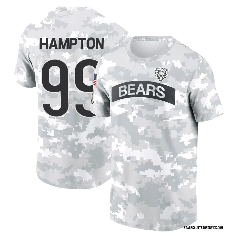 Youth Dan Hampton Chicago Bears Camo Arctic 2024 Salute to Service Performance T-Shirt