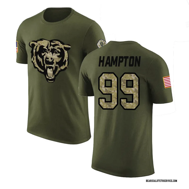 Youth Dan Hampton Chicago Bears Legend Olive Salute to Service T-Shirt