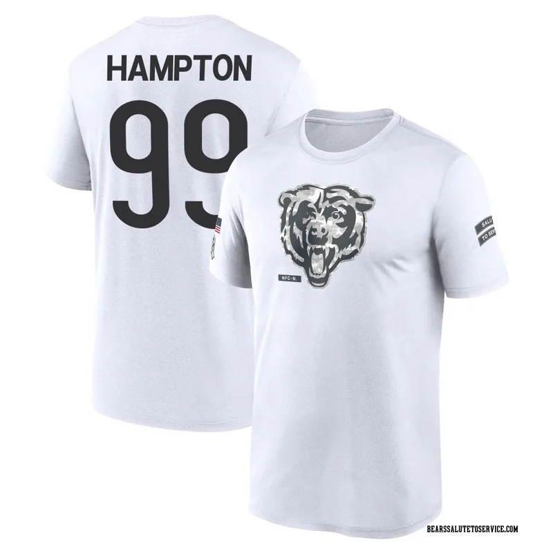 Youth Dan Hampton Chicago Bears Legend White 2024 Salute to Service Performance T-Shirt