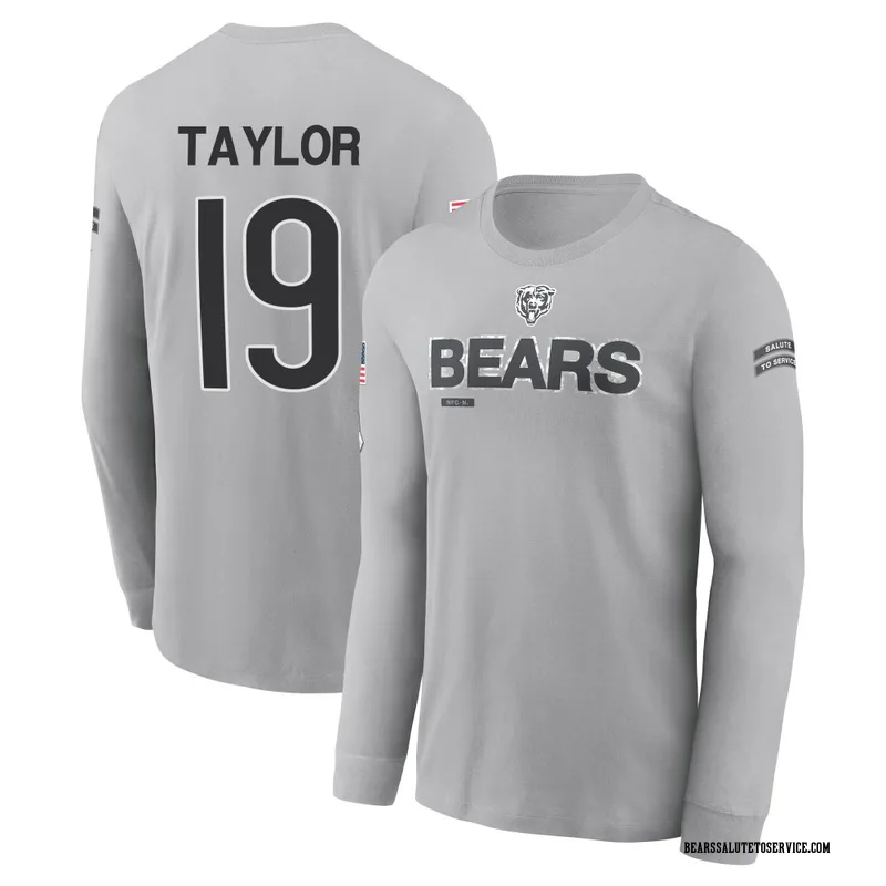 Youth Tory Taylor Chicago Bears Gray 2024 Salute to Service Long Sleeve T-Shirt