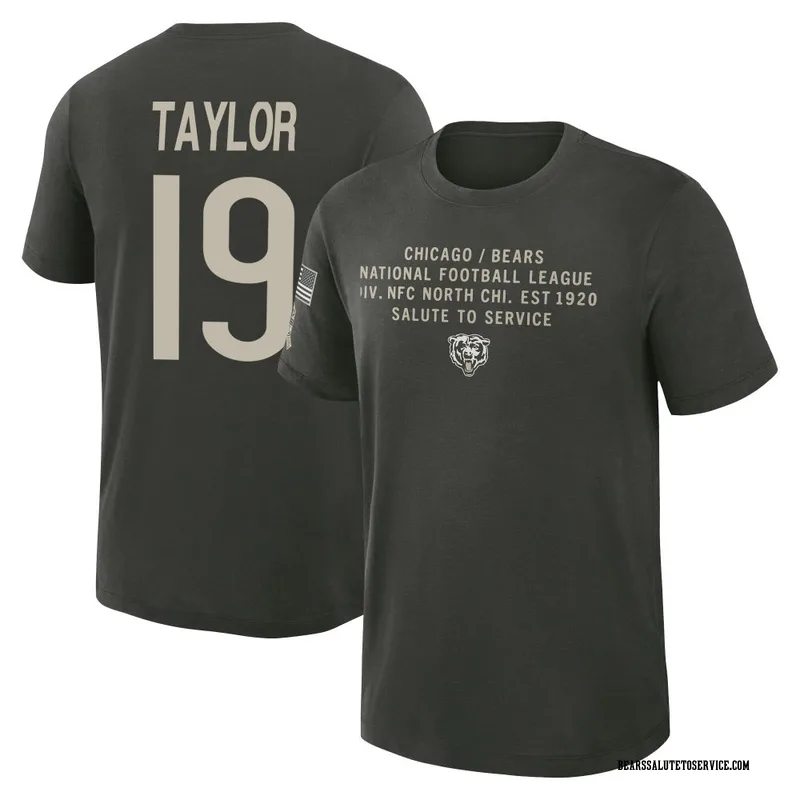 Youth Tory Taylor Chicago Bears Green Dark/ 2025 Salute to Service Sideline Slub T-Shirt
